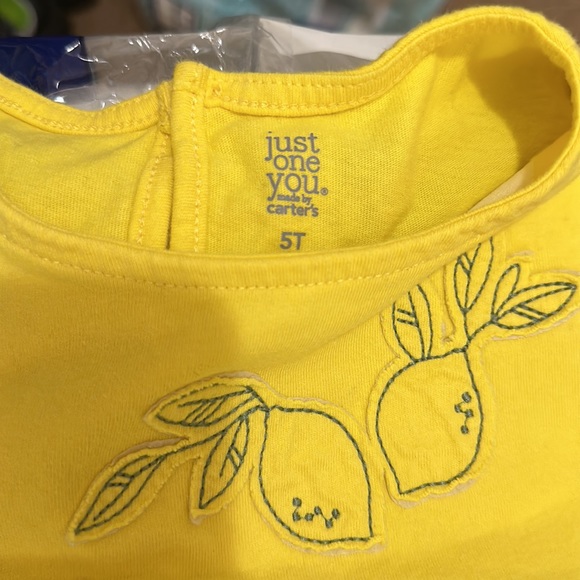 Girl Yellow ruffled short set - Picture 2 of 4